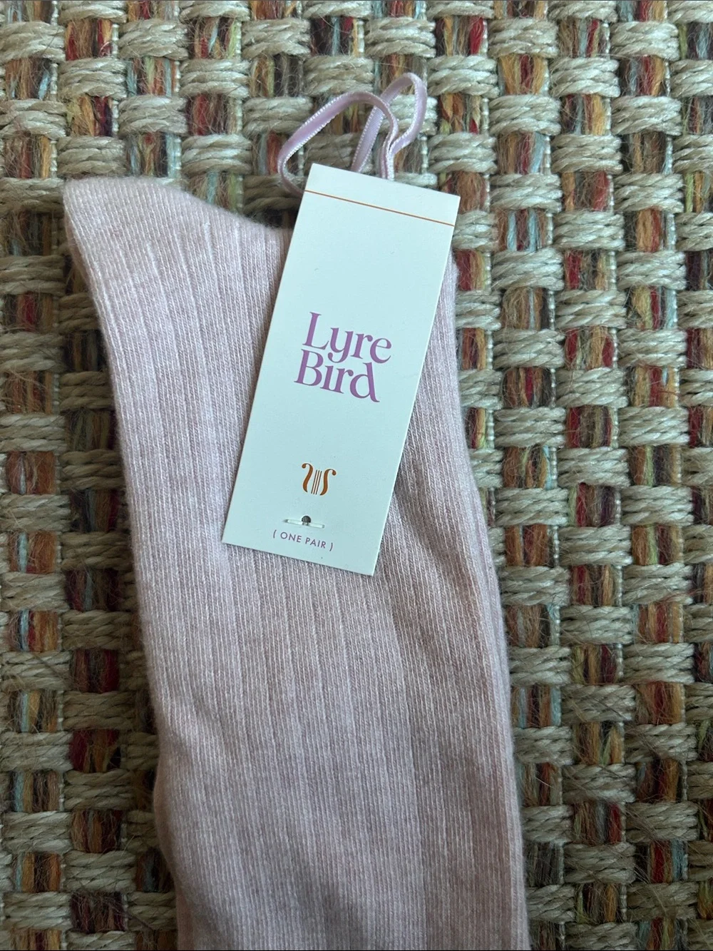 Light Pink Ribbed Knee-High Socks by
